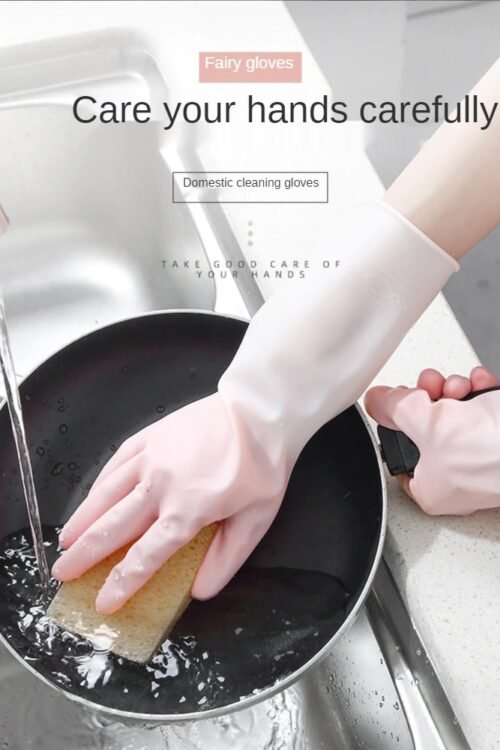 1Pair Silicone Cleaning Gloves Dishwashing Cleaning Gloves Scrubber Dish Washing Sponge Rubber Gloves Cleaning Tools