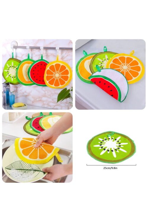 Fruit Hand Kitchen Towel 4pcs Set