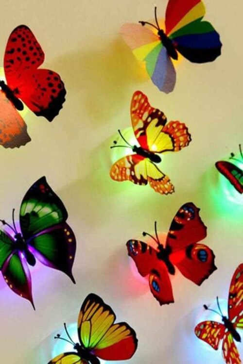 3D LED Butterfly Night Light Colorful Wall Paste Home Decor For Baby Room