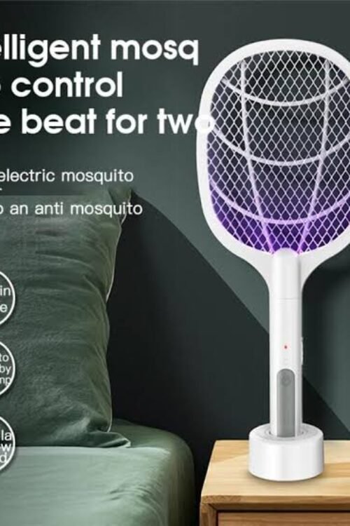 Rechargeable Electric Mosquito Killer Racket 2 In 1 LED Flash Light  (Random Color)