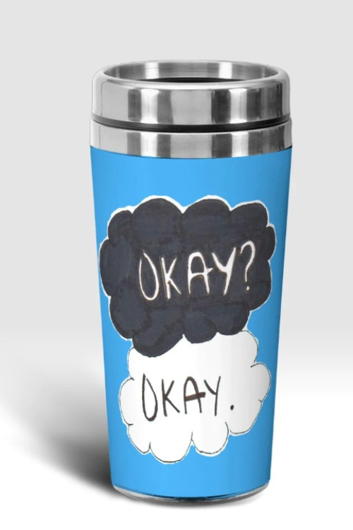 Coffee Lover Gifts & Travel Mug ( Okay Okay Design )