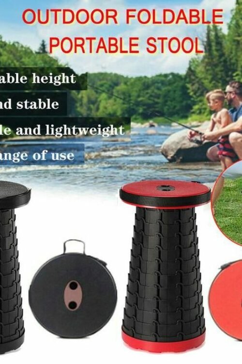 Outdoor Telescopic Stool Retractable Chair Seat Portable Fishing Stool Folding Adjustable Stool Camping Picnic Retractable Seat Folding Adjustable