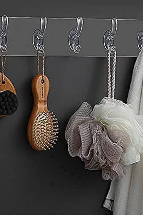 Transparent Hook Strong Self Adhesive Door Wall Hangers Towel Handbag Key Hook Plug Hook Kitchen Bathroom Accessories Decorative