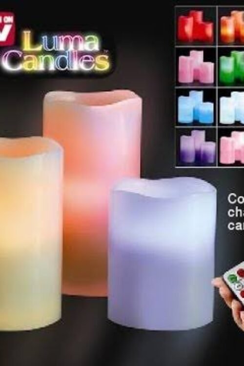 Magic Colour Changing Wax Candles with remote 3 pcs in 1 box (Random colour)