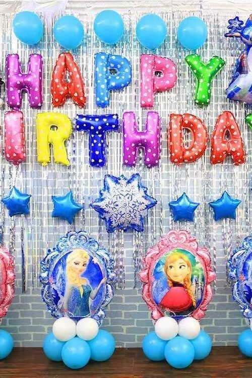 Happy Birthday Multi-Color Foil Balloons Set