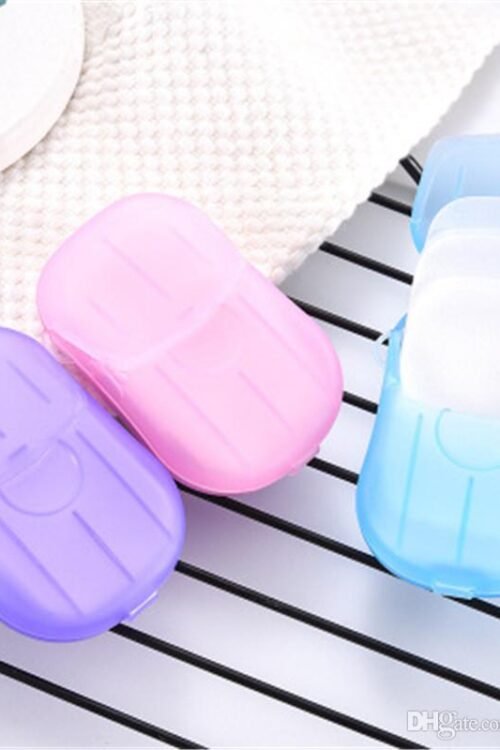 Portable Outdoor Travel Soap Paper Washing Hand Bath Clean Scented Slice Sheets Disposable Boxes Soap Mini Paper Soap – Each